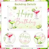 Margarita Birthday Party Decorations, Pink And Green Margarita Backdrop Margarita Happy Birthday Banner Margs And Matrimony Cupcake Toppers Balloons For Girl Mexican Fiesta Birthdays Party Supplies