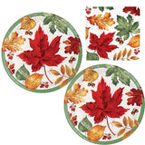Autumn Leaves Party Supplies Set - 16 Guest Pack