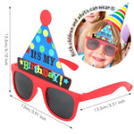 Happy Birthday Glasses It'S My Birthday Sunglasses Novelty Glasses Self Photo Props For Adults Party(Birthday Hat)