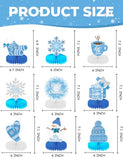 Winter Centerpieces for Table, 9Pcs Snowflake Table Decorations