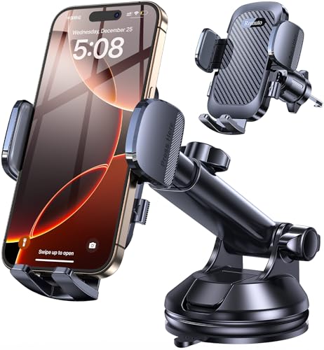 Phone Holders For Your Car Phone Holder Mountsuper Suctioncell Phone Mount For Car Accessories For Women Men Windshield/Vent/Dashboard Pad Mount Truck Stand Gps Dash Holder For Iphone Samsung