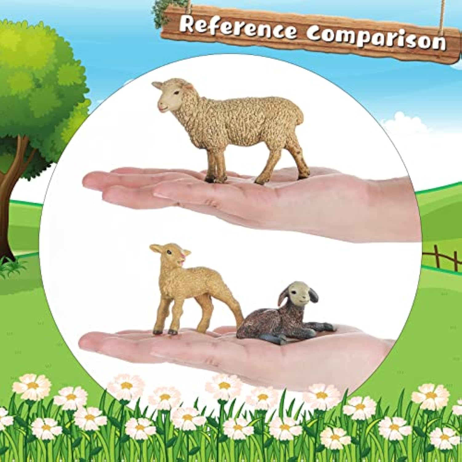 10 Pcs Sheep Toy Merino Sheep Figures Plastic Goat Figurine Mini Farm Lamb Figure Birthday Cake Toppers Animal Toys For Christmas Birthday Party Gift Decor