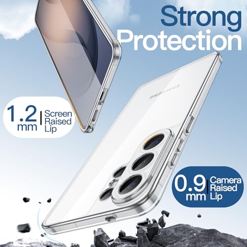 Case for  Galaxy S26 Ultra, Camera Lens Full Protection, Non-Yellowing Shockproof Bumper Phone Cover, Anti-Scratch Hard PC Back (Clear)