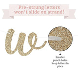 Pre-Strung We Will Miss You Banner - No Diy - Gold Glitter Going Away, Retirement Banner In Script - Pre-Strung On 8 Ft Strand - Farewell Graduation Party Decorations For Men & Women - No Diy