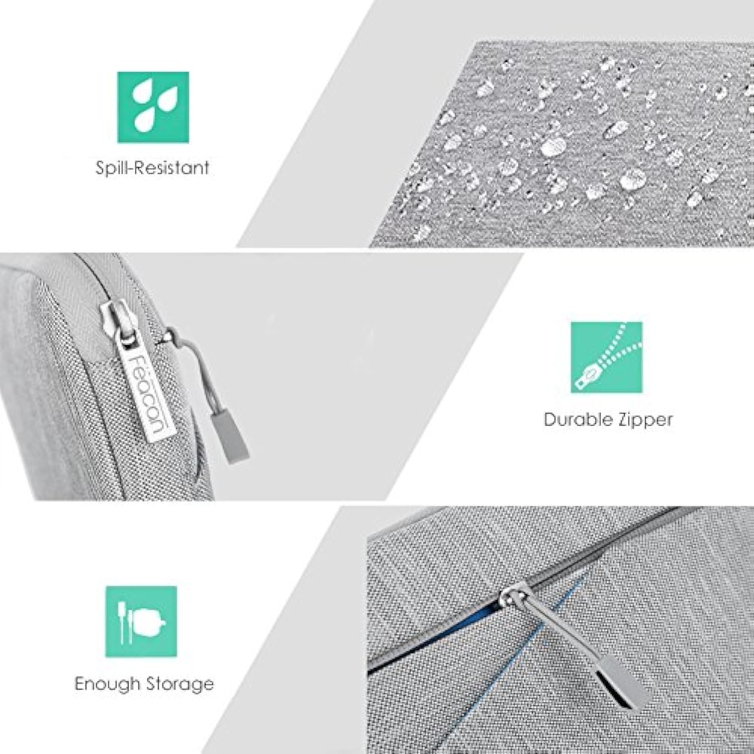 Tablet Sleeve Case Bag For 11 Inch Ipad A16 2025/11 Inch Ipad Air M3 M2 / 11 Inch Ipad Pro M4 / 10.9/10.2 Inch Ipad / 10.9" Ipad Air 5 4/10.5" Ipad Pro Air, 11" Samsung Galaxy Tab A9+,Gray