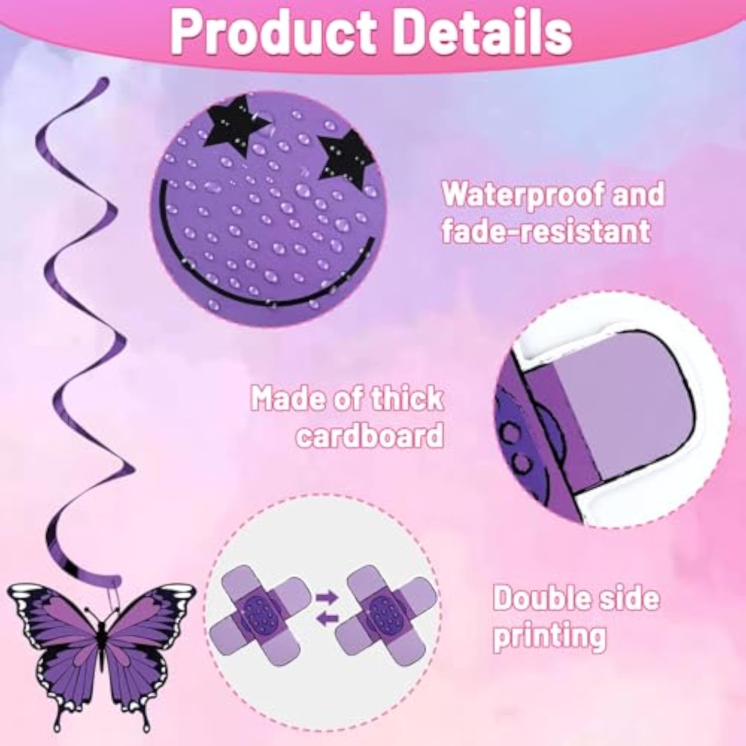 Music Hanging Swirl For Singer Birthday Party Decorations Pop Theme Swirl Ceiling Girl Singer Theme Party Ceiling Hanging For Music Birthday Baby Shower Fans Celebration Supplies