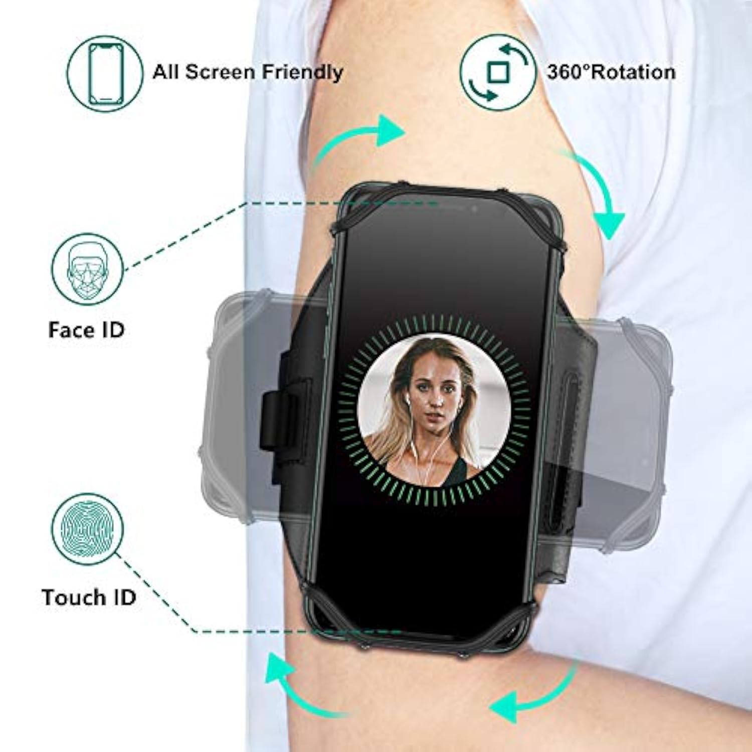 Phone Holder Armband Rotatable