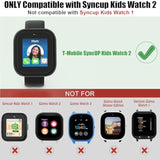 2-Pack Compatible With Sync Up Kids Watch 2 Screen Protector, Hard Pc Overall Protective Case Bumper Tempered Glass Cover Accessories For Syncup Kids Watch 2,Purple+Pink