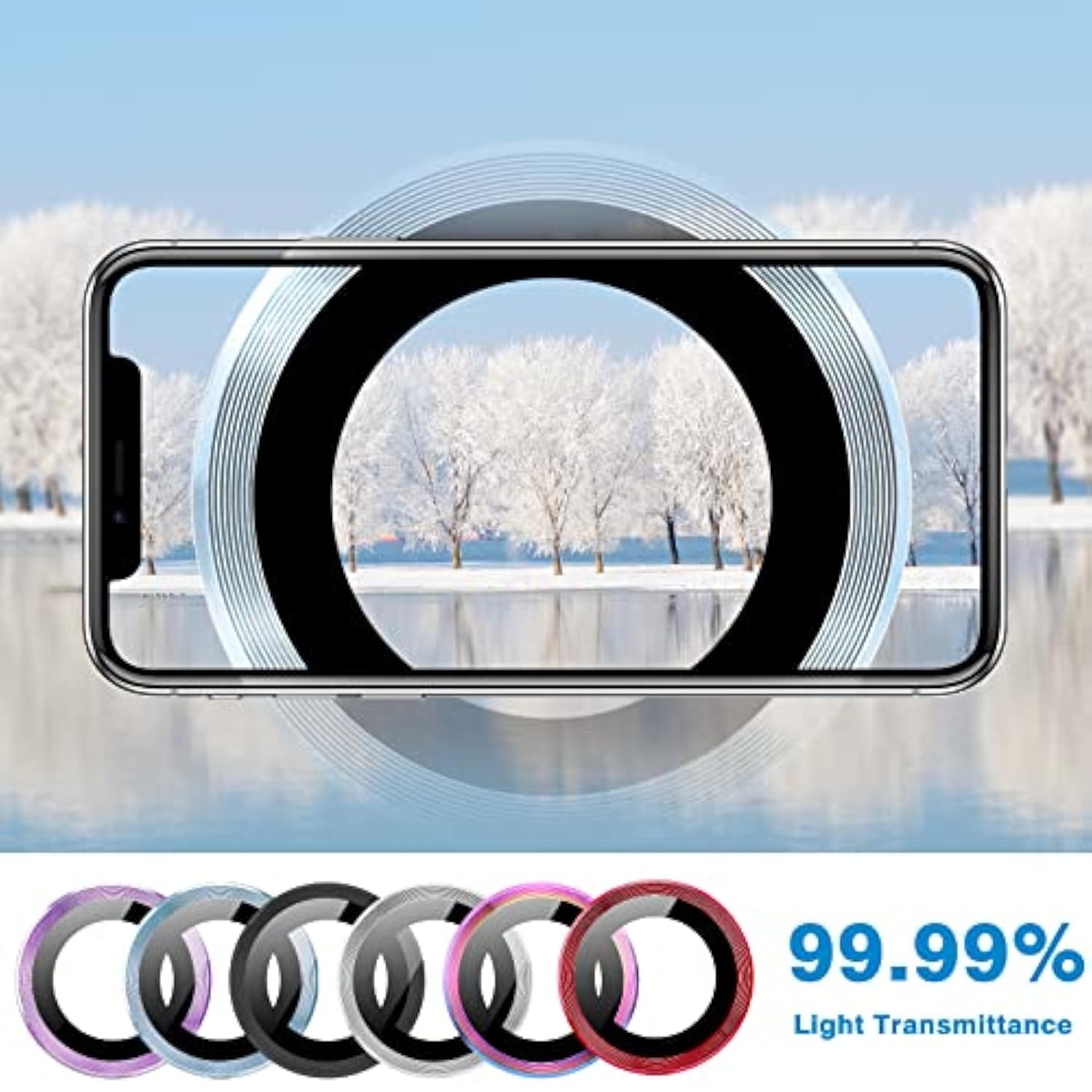 For Iphone 14 And Iphone 14 Plus Camera Lens Protector, Anti-Scratch Lens Cover 9H Tempered Glass Camera Screen Protector Shockproof Camera Ring For 14 And 14 Plus With 2 Lens - 2 Pcs Red