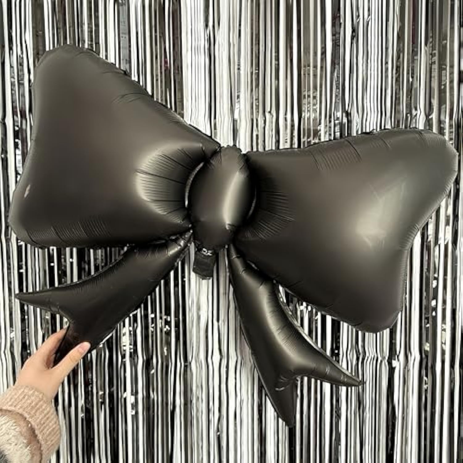 5Pcs Black Bow Balloons Retro Classic Gothic Palace Princess Wedding Decor