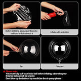 Bobo Balloons Kit 50Pcs - Arch Kit, Clear Decor For Birthdays, Weddings, Baby Showers, Durable Tpu - Party Decorations, Bulk Set (8/11/18/20/24-Inch)