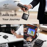 Portable Charger with Wall Plug 15000mAh Power Bank 22.5W Fast Charging Built-in Cables, 3-in-1 Compact USB-C Battery Pack Travel Essentials for