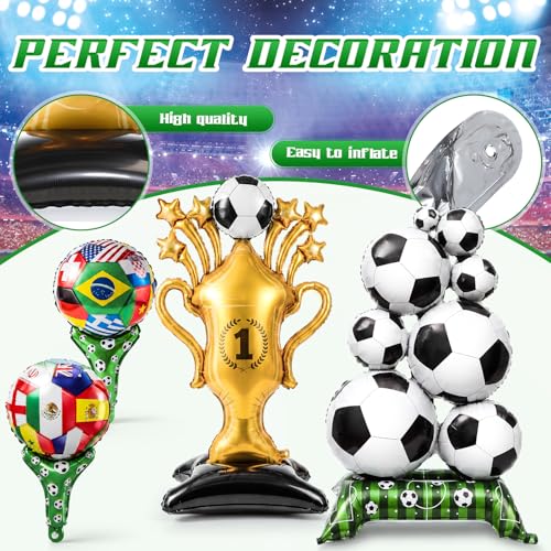 4 Pcs Soccer Balloons Party Decorations