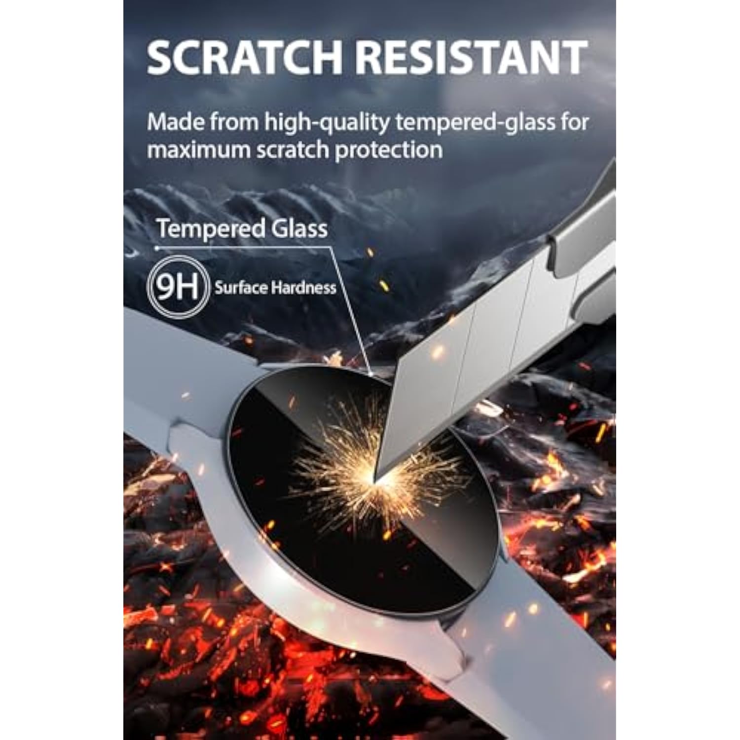 4 Pack Screen Protectors For Samsung Galaxy Watch 8/7/6/5/4/Fe 40Mm,Bubble Free Tempered Glass Screen Protector For Galaxy Watch 8/7/6/5/4/Fe 40Mm,Anti Scratch