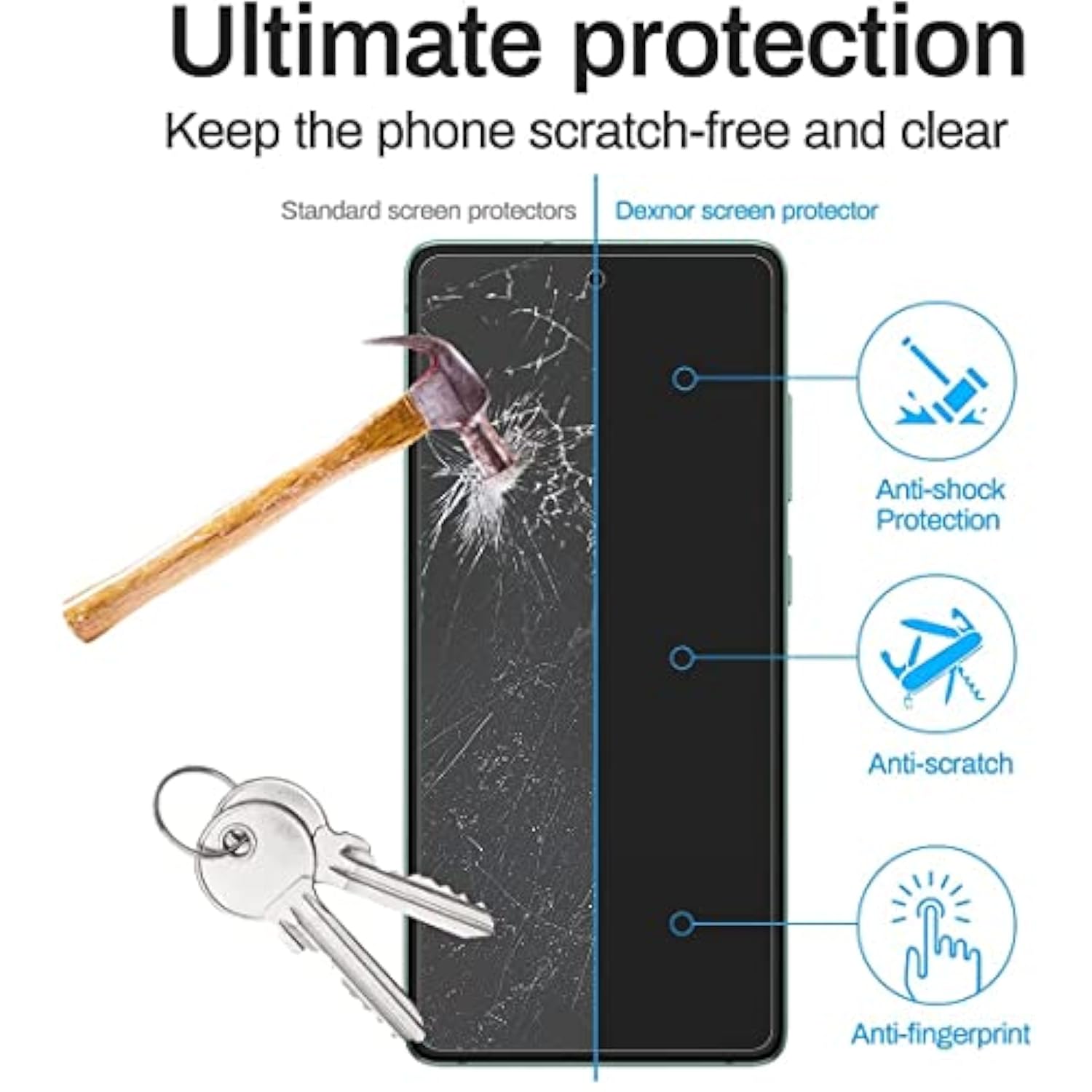 [2+2 Pack] Samsung Galaxy S20Fe Screen Protector, 9H Tempered Glass + 2 Pack Camera Lens Protector,Auto-Alignment Frame Easy Installation Bubble Free