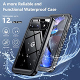 For Google Pixel 9 Case Waterproof Dustproof, Built-In Screen & Camera Lens Protector [Ip68 Underwater] [Military Grade Shockproof] Full Body Protection Phone Case, Black