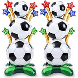 2 Pcs 3.5 ft Giant Soccer Foil Balloons, Soccer and Stars
