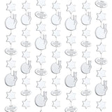 6 Pcs 9.84 Ft Football Themed Garland Homecoming Mum Supplies Football Theme Beads String Plastic Garland Beads Party For Homecoming Chrysanthemum Party Decorations(Sliver)