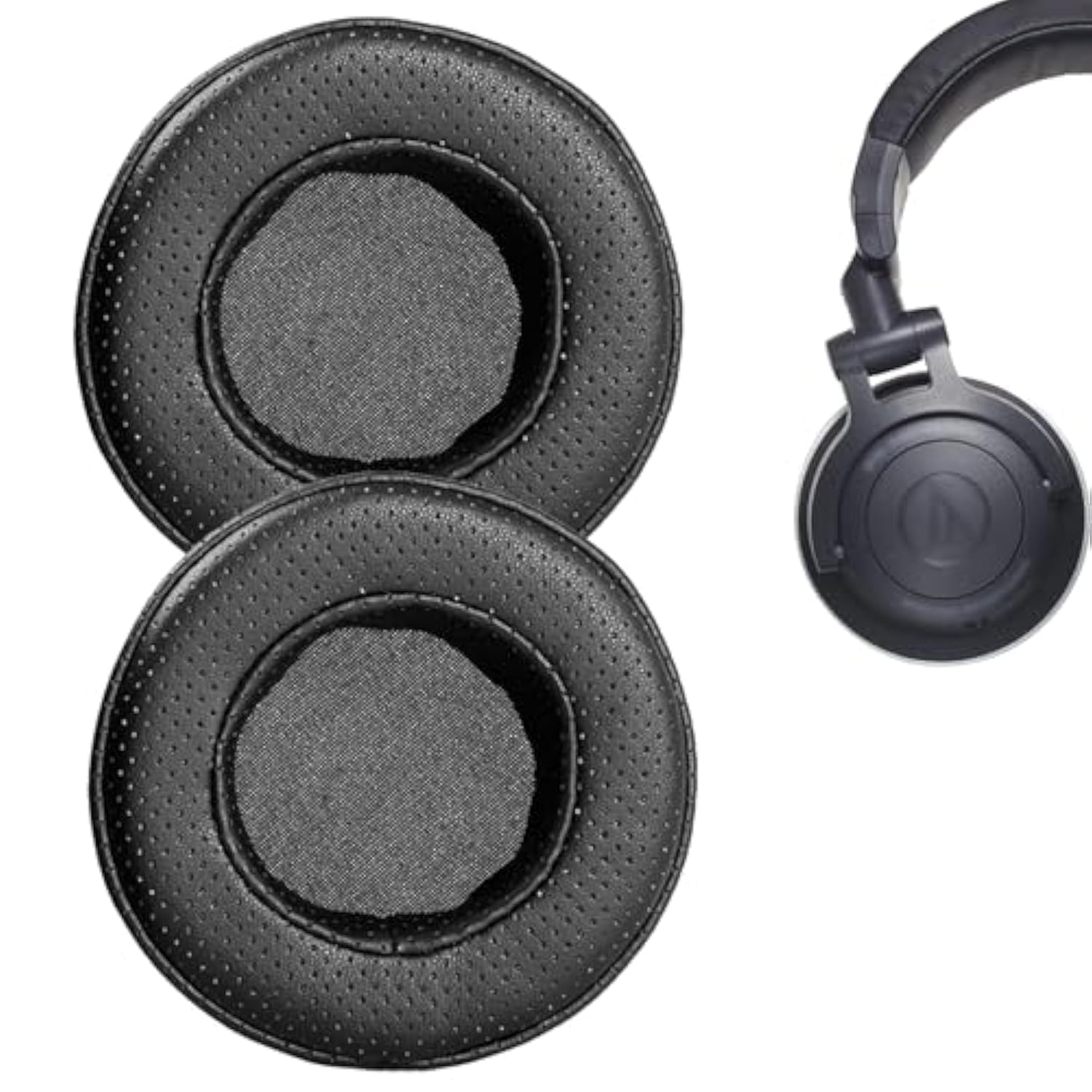 Replacement Ear Pads, Compatible With Audio-Technica Ath-Pro700Mk2 Pro700 Mk2 Headphones, Soft Perforated Protein Leather Combined With High-Density Memory Foam, Replacement Ear Pads (Black)
