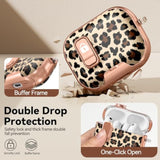 Leopard Print AirPods Pro 3 Case with Safety Lock