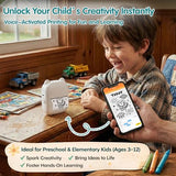 Ai Sticker Printer For Kids, Portable Inkless Thermal Mini Printer With Bluetooth, Pocket Photo & Label Maker For Journals, Study Notes School, Office & Home, Creative & Diy Gift (Ios & Android)