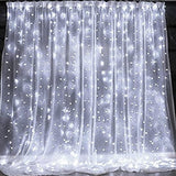 Curtain String Lights, 300 Led 9.8Ft X 9.8Ft 8 Lighting Modes Fairy Lights Usb Powered, Waterproof Lights For Christmas Party Wedding Outdoor Indoor Wall Decorations (White)
