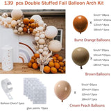 161PCS Fall Balloon Arch Kit with Burnt Orange Terracotta Cream Balloons Wedding