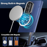 Magnetic For Samsung Galaxy Z Fold 7 Case, Built-In Cover Screen Protector Hinge Protection Stand, Compatible With Magsafe, Full Protection Phone Case With Magnets For Z Fold7 - Blue