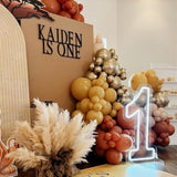 129pcs Fall Balloon Arch Kit Burgundy Orange Yellow Beige Garland for Autumn Party Decor