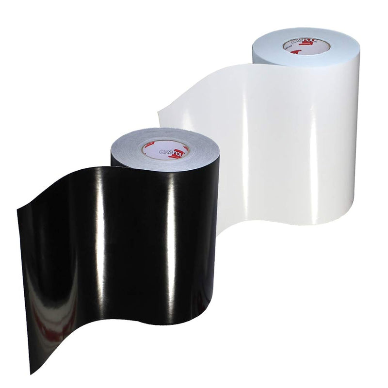 651 Multi-Color Vinyl Starter Kit 12" X 5Ft 2-Roll Bundle (Gloss Black/White)