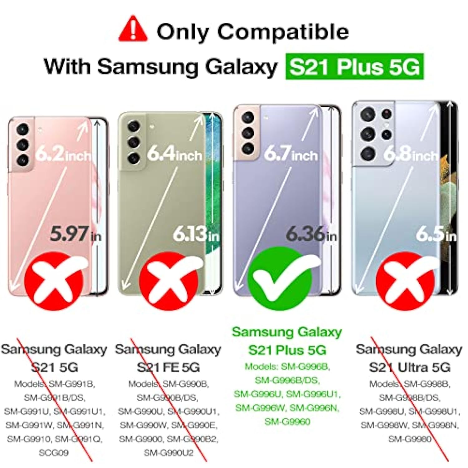 For Samsung Galaxy S21 Plus Case, Crystal Clear Shockproof Protective Durable Slim Fit Phone Cover For Samsung S21 Plus With Transparent Hard Pc Scratch-Resistant Back & Soft Silicone Edge