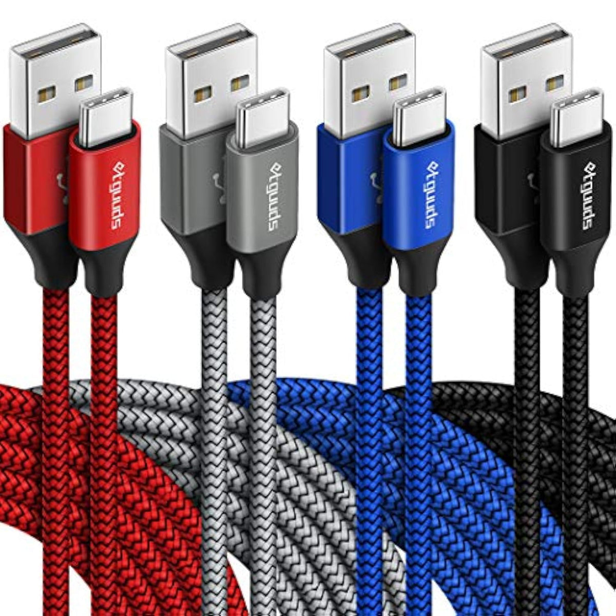[4-Pack, 3Ft] Usb Type C Cable 3A Fast Charging, Usb A To Usb C Cable Premium
