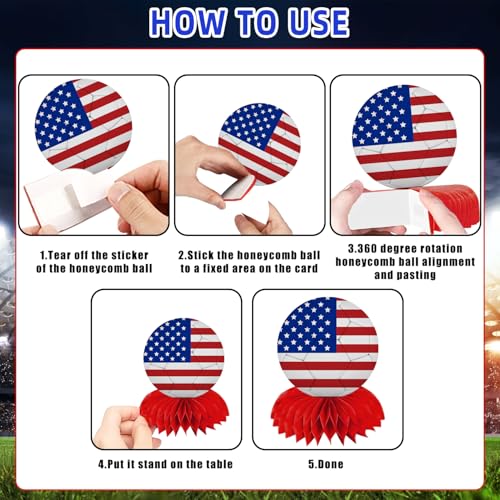 World Soccer Decorations 12PCS International Flag Honeycomb Centerpieces Double Sided, Soccer Themed Table Decorations Supplies for 2026 Football Game Day, Sports Themed Party, Fan Birthday