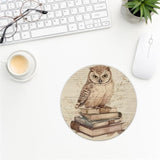 Owl Book Mouse Pad,Retro Trendy Non-Slip Rubber Base Mousepads For Home Office Dorm Desk Decor,Owl Gifts For Owl Lovers,8.7 X 8.7 Inch