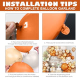 Fall Balloon Arch Kit: Orange, Gold, Apricot Party Garland