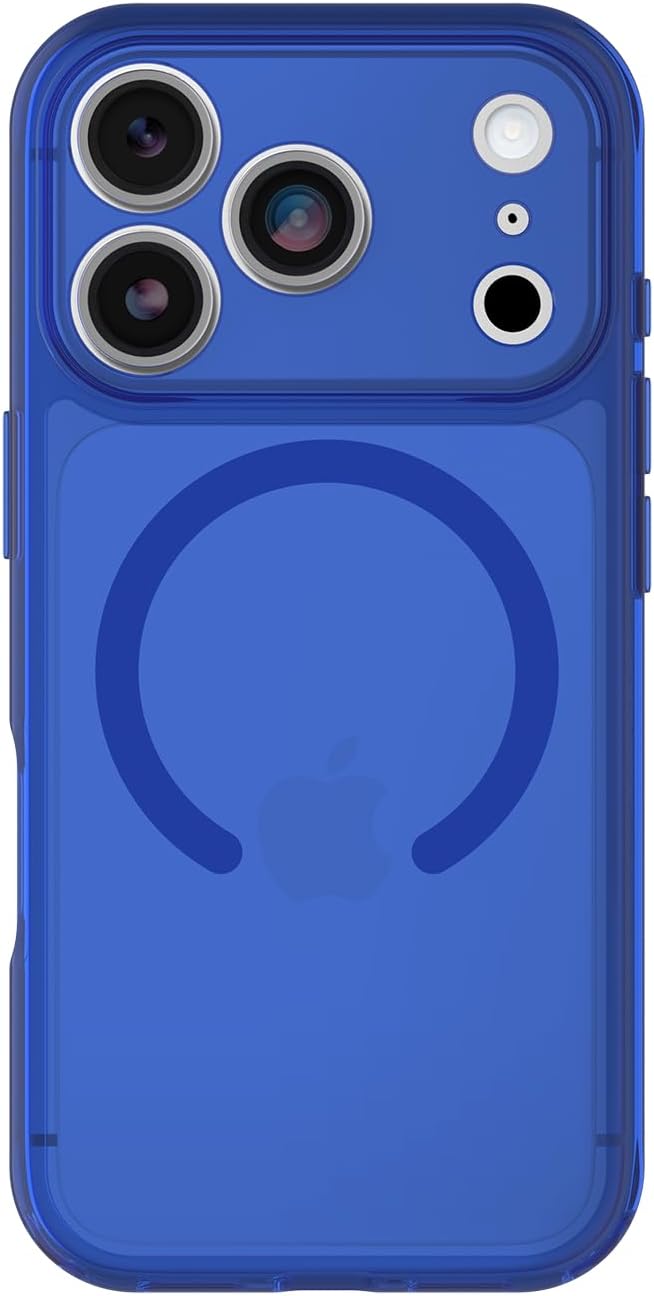Opaque Blue Lumen Series Protective Phone Case Compatible With iPhone 18 Pro And iPhone 17 Pro