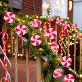 Christmas Tree Decorations Lights, 8.5Ft Candy String Lights With 10 Pack Candy Led Bulbs Christmas Ornaments For Indoor