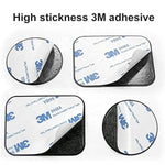 Replacement Metal Plates Set 16 Pack For Magnetic Car Mount. Kit Of 16 Magnets For Back Of Phone Case. Black Rectangular Iron Stickers Without Holes Discs. 3M Adhesive Backing Steel Sheets.