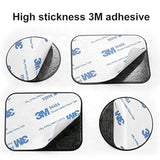 16-Pack Metal Plates for Magnetic Car Mount, Black Rectangular with 3M Adhesive