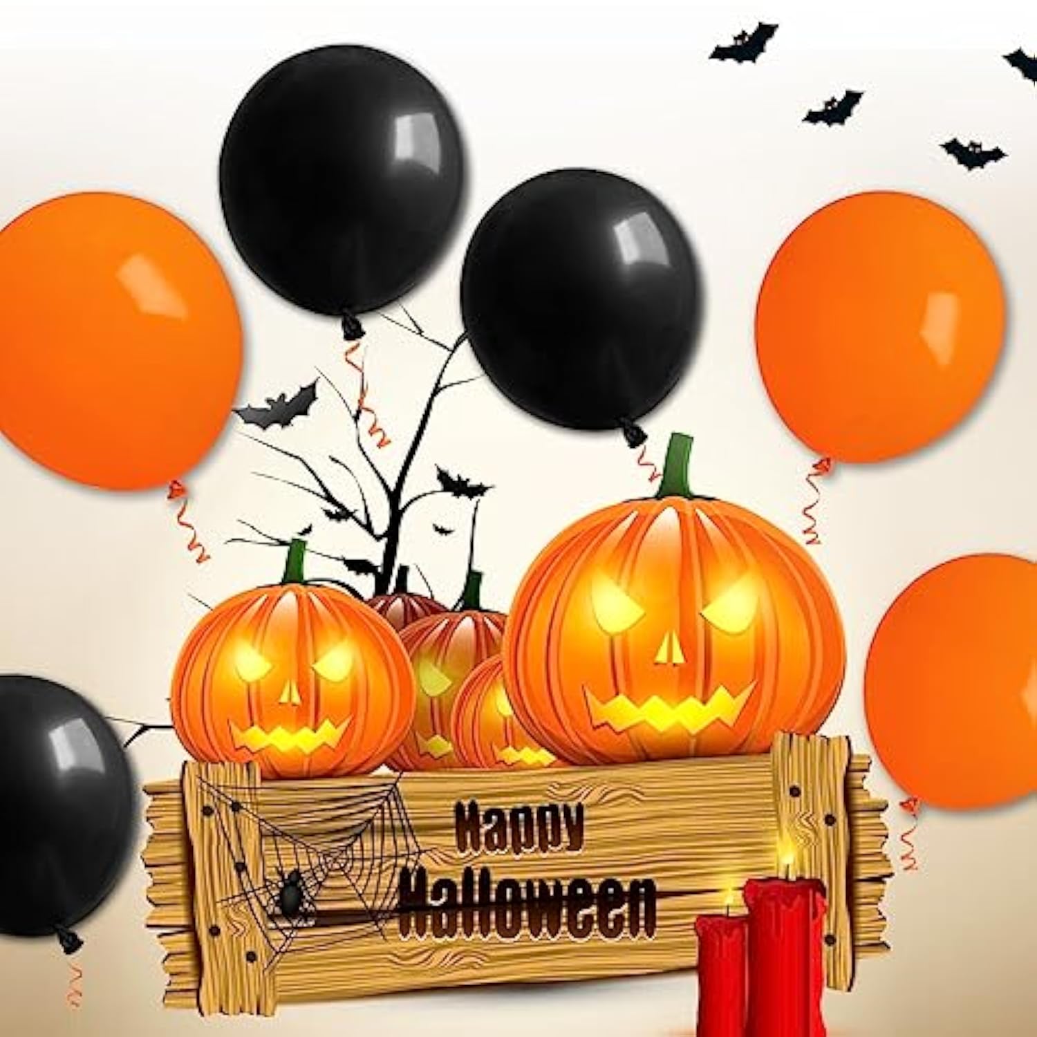 range Balloons 100Pack 12Inch Thick Latex Helium Balloons for Halloween Birthday Party Decor