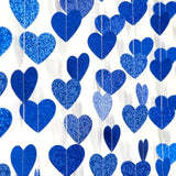 Royal Blue Party-Decoration Heart Garland - 52Ft 21St Birthday Bachelorette Hanging Backdrop Streamers,Graduation Engagement Wedding Christmas Banner Decor Supplies
