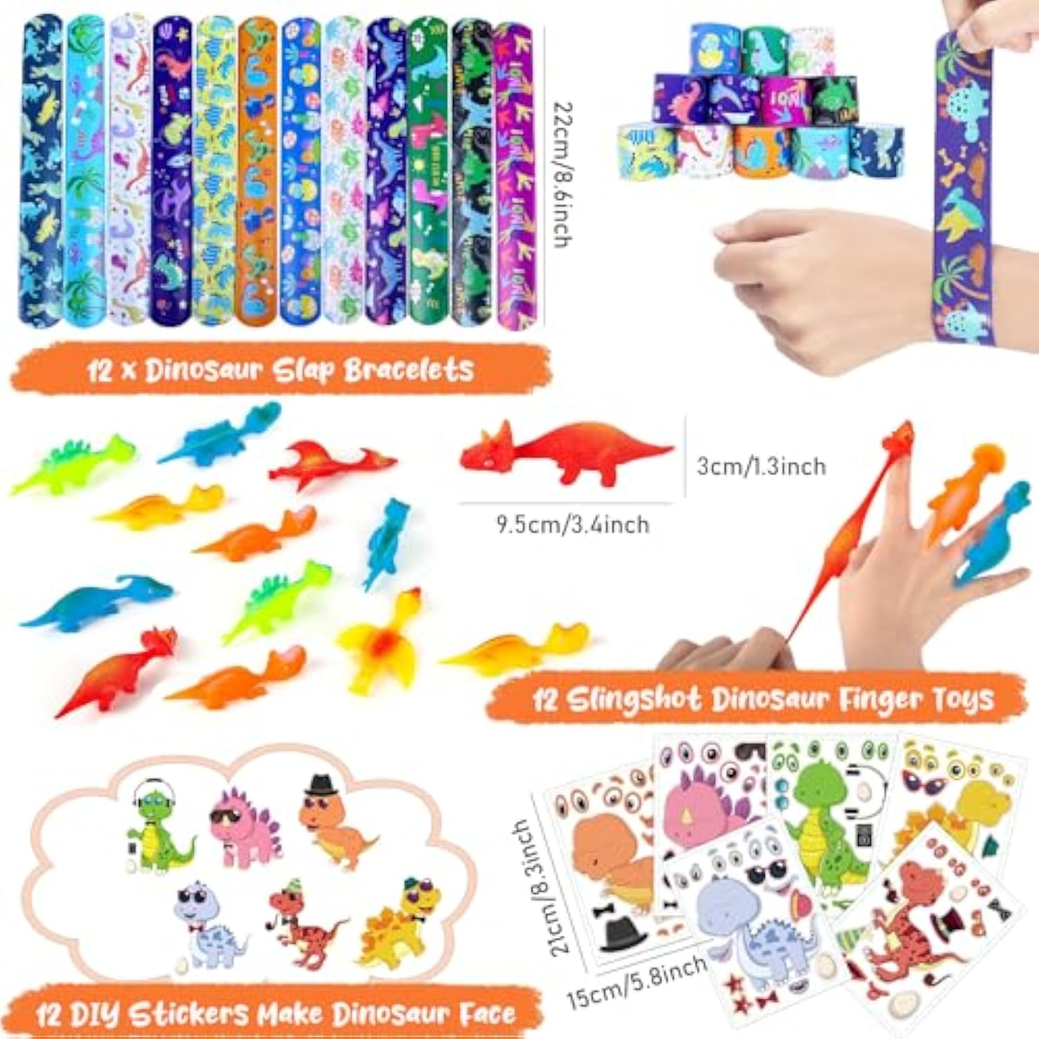 Dinosaur Party Favors For 12 Kids, 10 Styles 204Pcs Dinosaur Birthday Party Supplies, Dinosaur Goodie Bag Stuffers, Dino Birthday Party Favors, Dino Party Favors Gift Bag, Dinosaur Gifts Bags Fillers