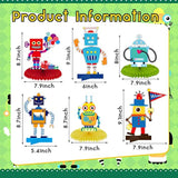 12 Pieces Robot Birthday Party Supplies Robot Party Honeycomb Centerpi