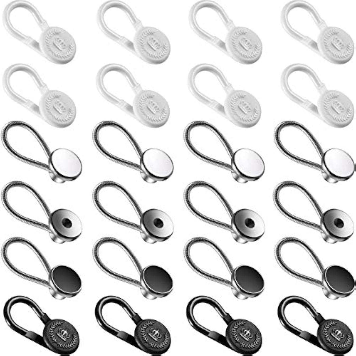 24 Pieces Collar Extenders Elastic Button Extender Neck Extenders For