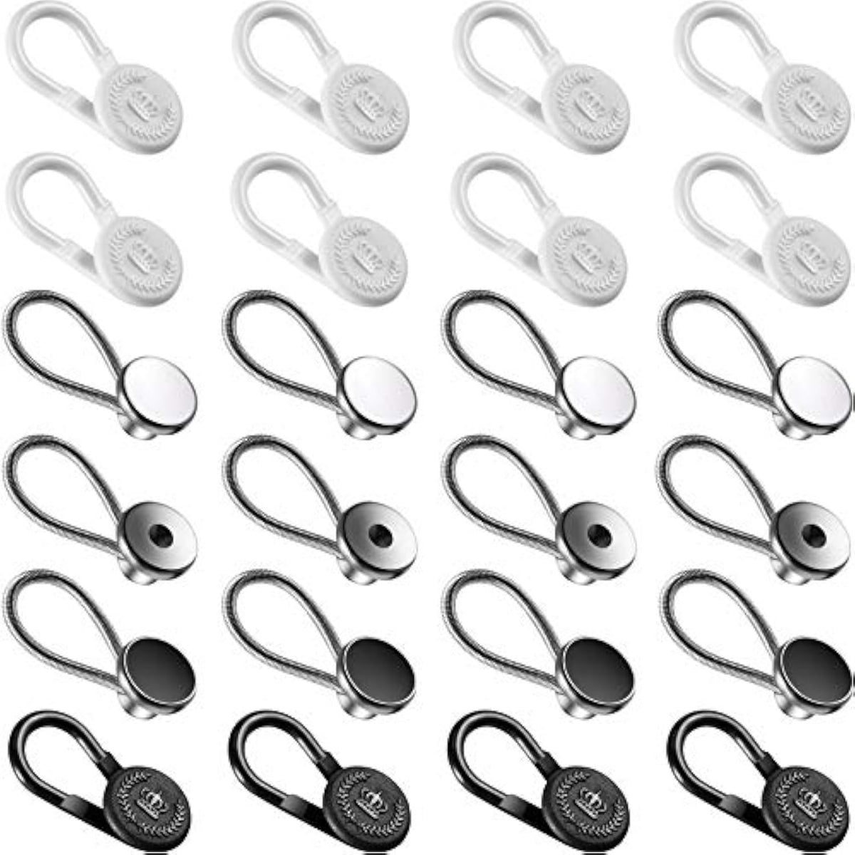 24 Pieces Collar Extenders Elastic Button Extender Neck Extenders For