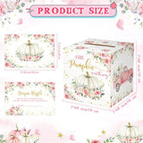 51 Pcs Diaper Raffle Card Box With Diaper Raffle Tickets For Baby Shower Game Gender Reveal Party Decorations Supplies(Pumpkin Style)