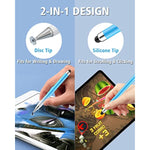 Stylus Pens For Touch Screens, Universal 2 In 1 Stylus Pen For Ipad Compatible With Iphone, Ipad, Android, Microsoft Tablets, Phones, Surface,[5 Pack]-Blue,Green,Pink,Purple,Yellow