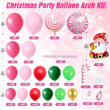 Christmas Balloon Arch Kit Pink Red Green Gold Party Decorations