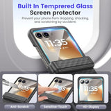 Motorola Razr 2026/2025/2024 Phone Case with Screen Protector, Black Cube Design