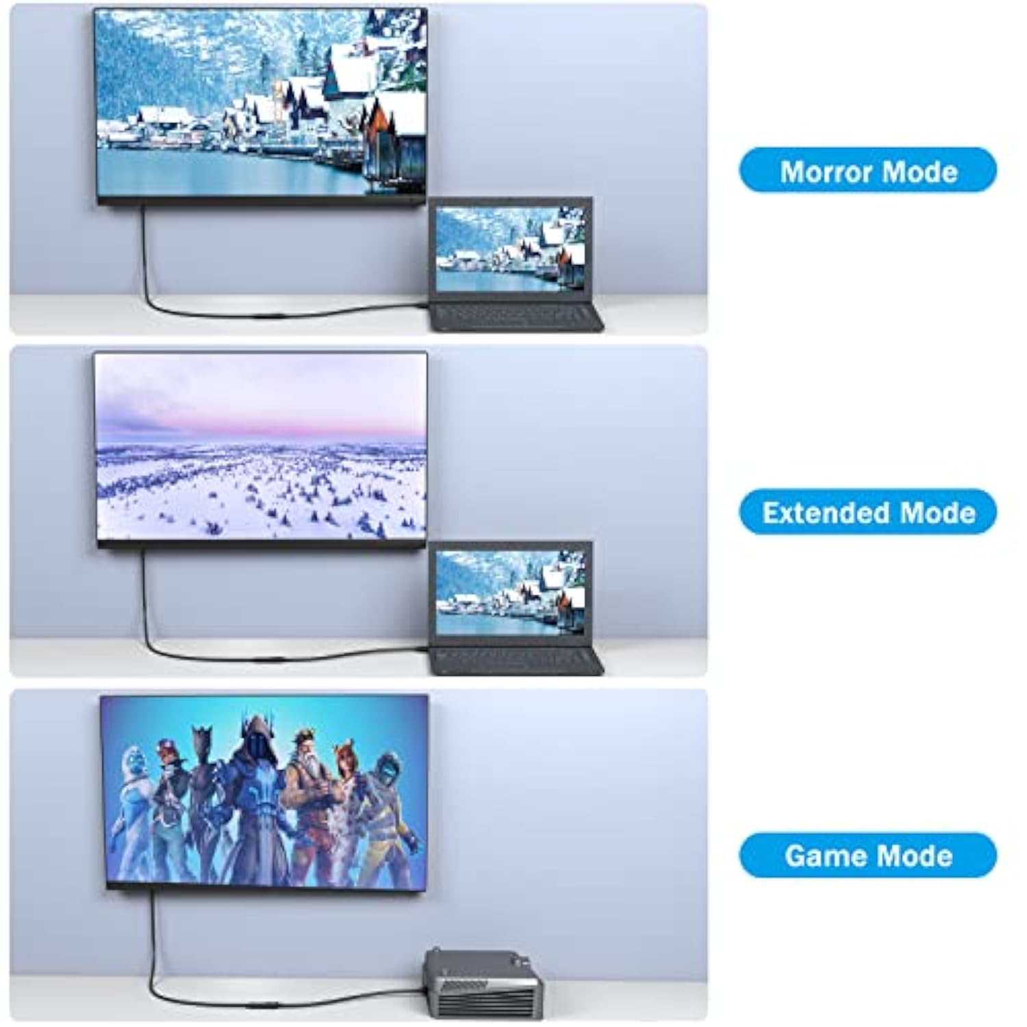 BENFEI Male to Female HDMI Extension Cable, 3 Feet HDMI Extender